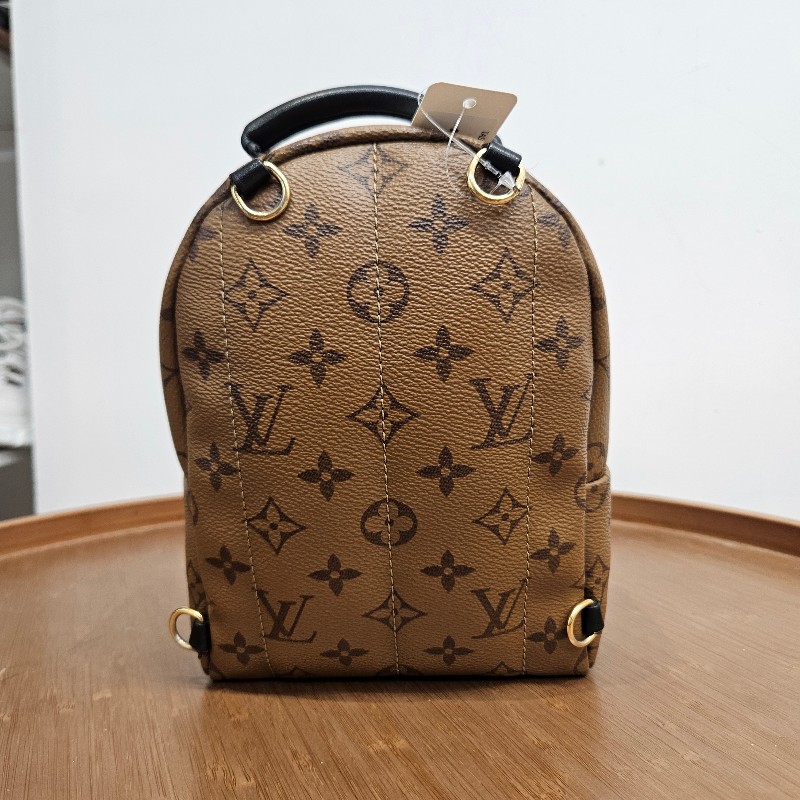 LV Palm Springs Mini 拼色老花 背囊-3