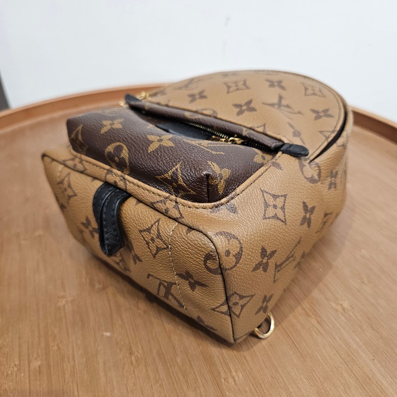 LV Palm Springs Mini 拼色老花 背囊-4