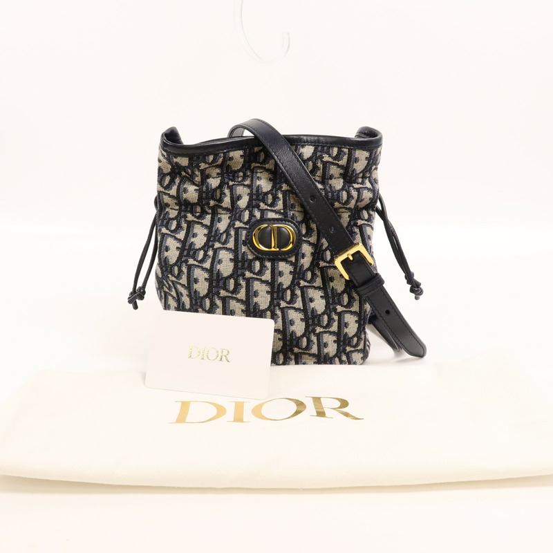 Dior Oblique帆布30 Montaigne Mini Busket鏈帶肩背袋-10