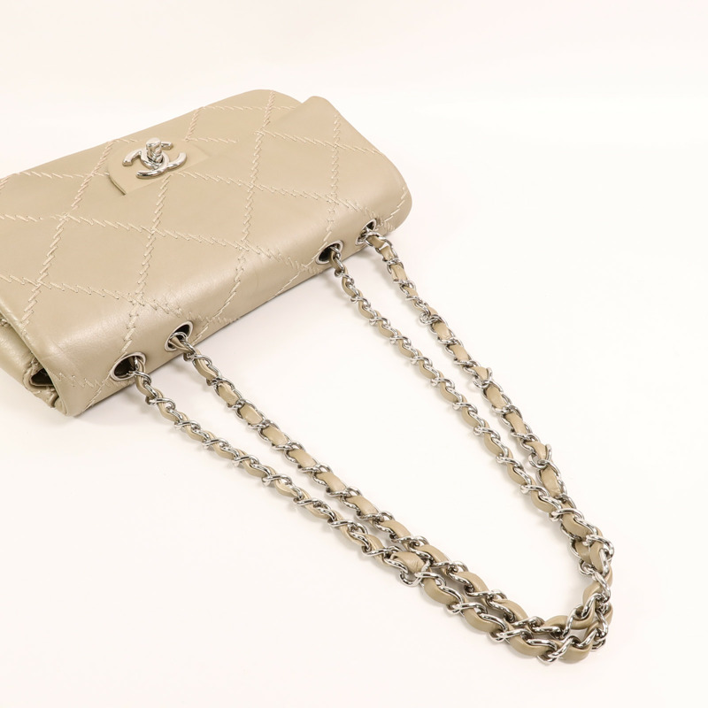 CHANEL 羊皮皮革Chain Shoulder鏈帶肩背袋-7