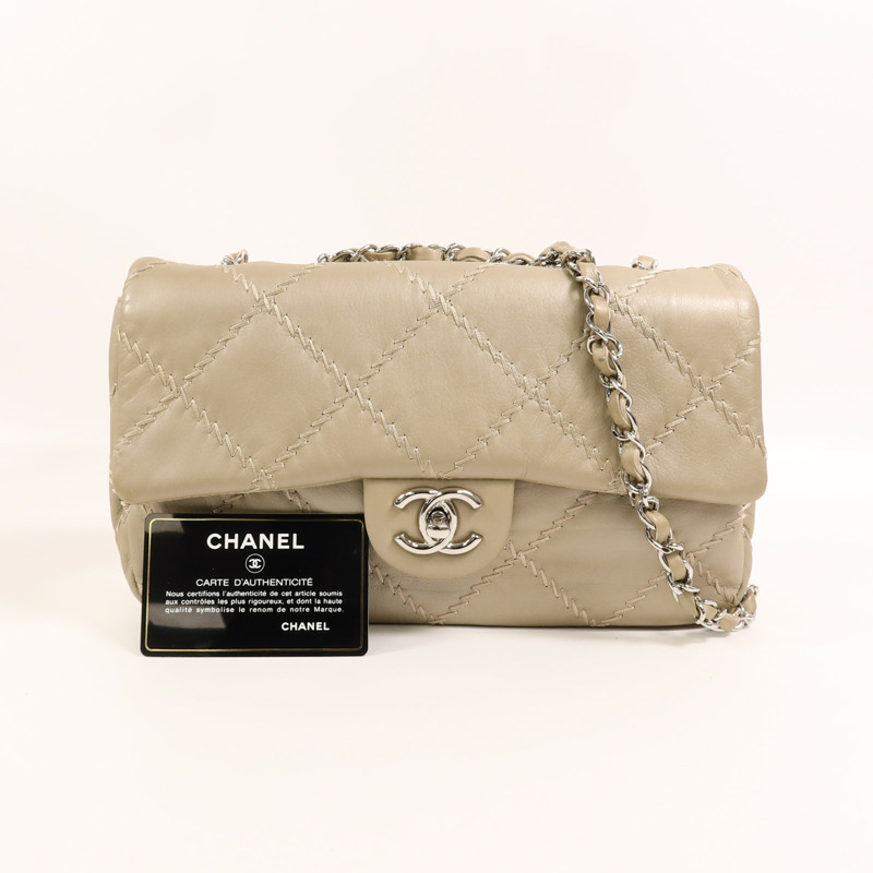 CHANEL 羊皮皮革Chain Shoulder鏈帶肩背袋-10