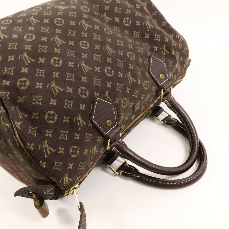 LOUIS VUITTON Monogram Mini Lin Speedy 30手挽袋-8