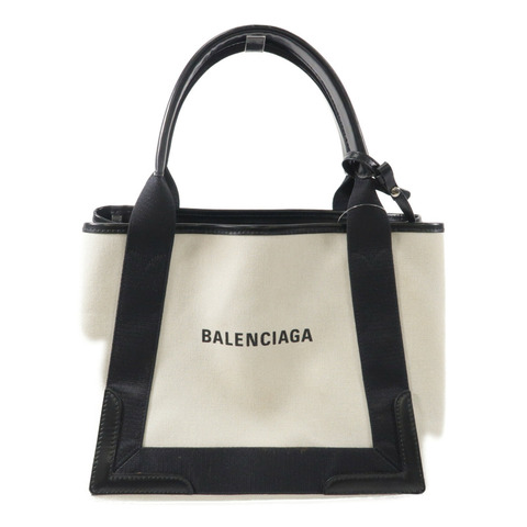 BALENCIAGA 牛皮皮革/帆布Navy Cabas Small手挽袋