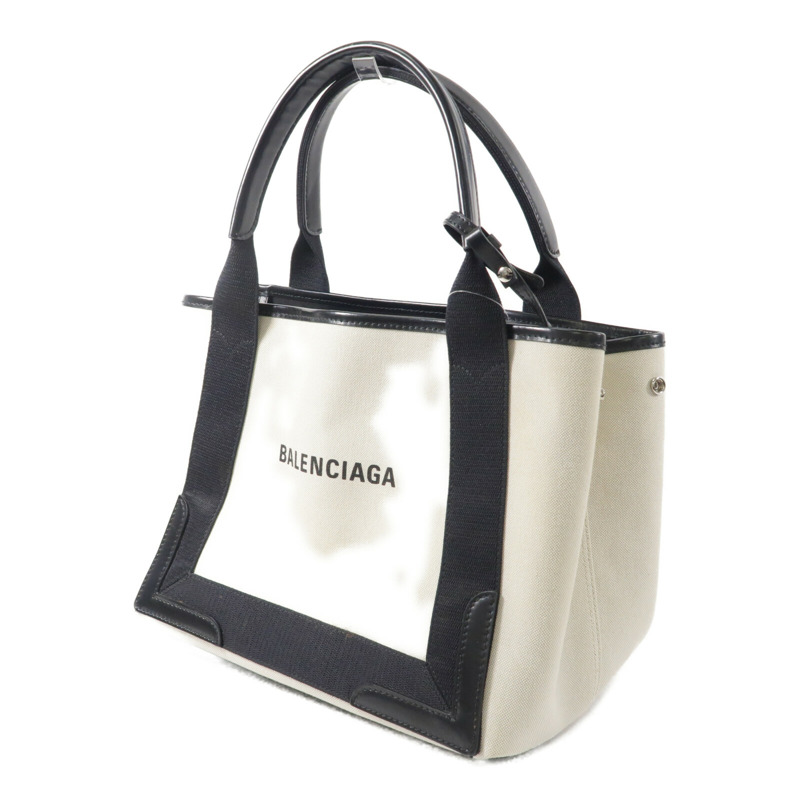 BALENCIAGA 牛皮皮革/帆布Navy Cabas Small手挽袋-2