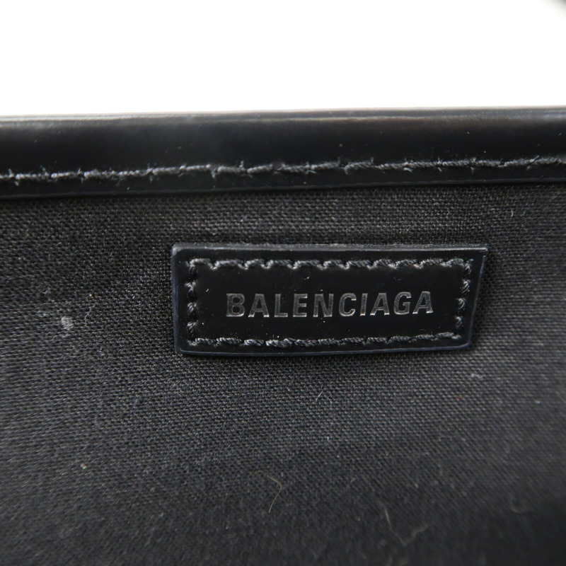 BALENCIAGA 牛皮皮革/帆布Navy Cabas Small手挽袋-6
