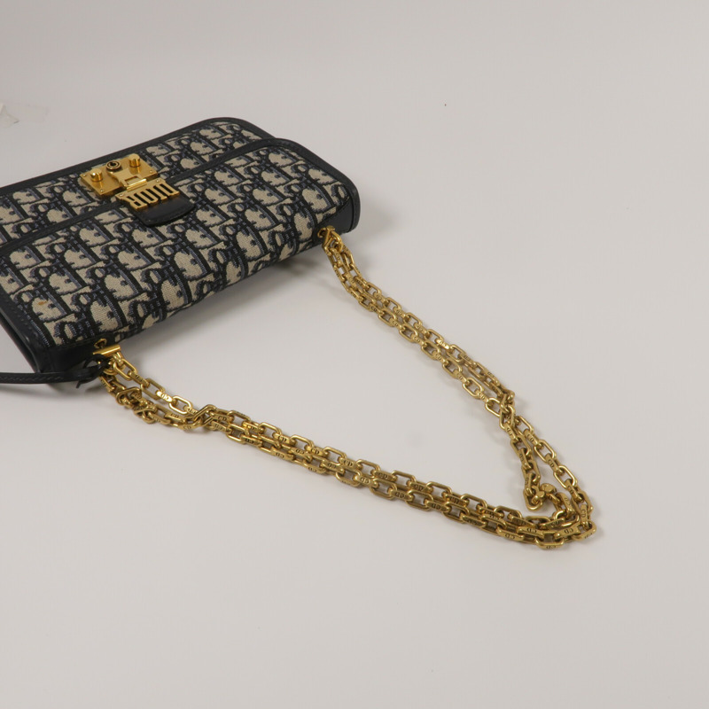 Dior 帆布Dioraddict Flap Bag鏈帶肩背袋-9