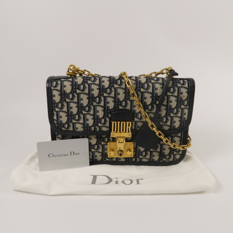 Dior 帆布Dioraddict Flap Bag鏈帶肩背袋-10