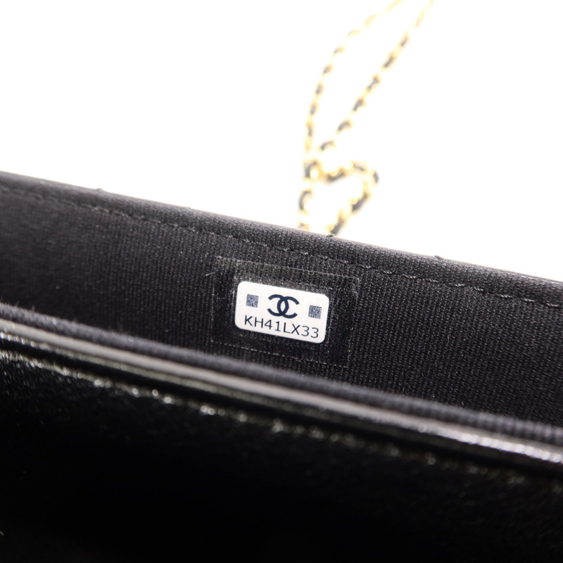 CHANEL 牛皮皮革Chain Shoulder鏈帶手挽肩背兩用袋-6