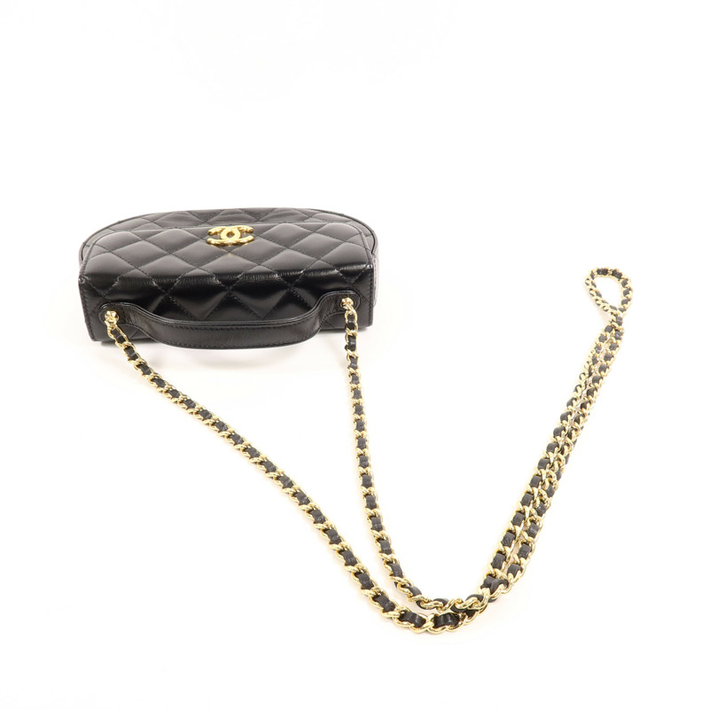 CHANEL 牛皮皮革Chain Shoulder鏈帶手挽肩背兩用袋-7