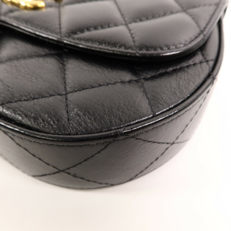 CHANEL 牛皮皮革Chain Shoulder鏈帶手挽肩背兩用袋-10