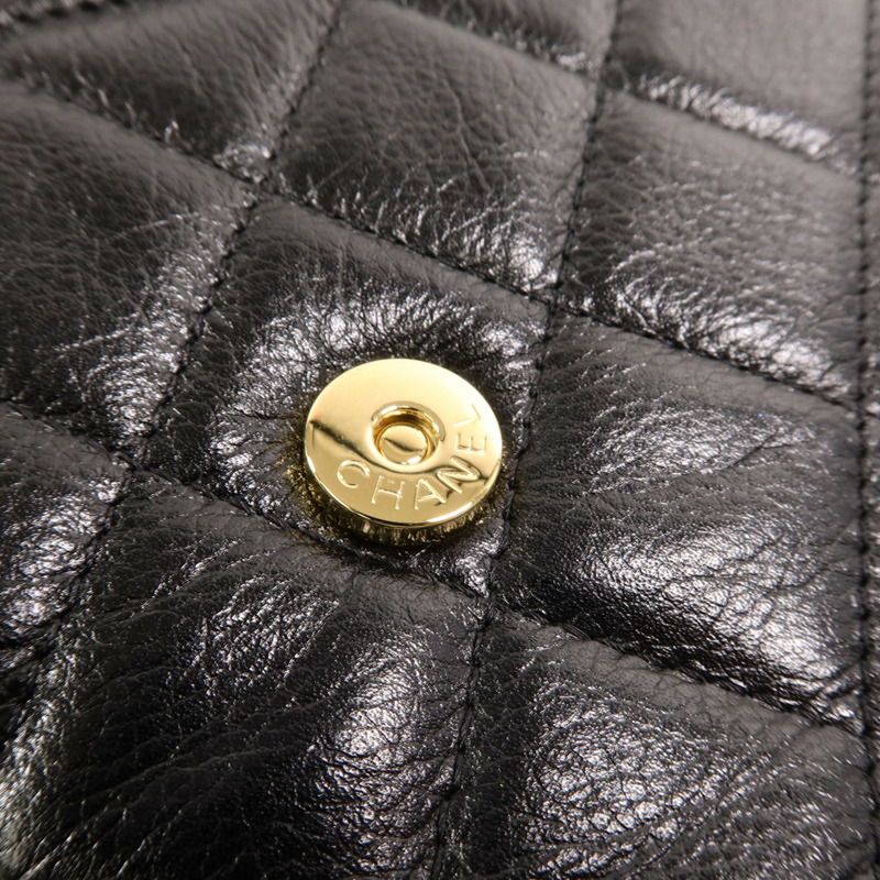 CHANEL 牛皮皮革Chain Shoulder鏈帶手挽肩背兩用袋-14