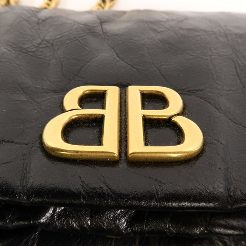BALENCIAGA 牛皮皮革Monaco Small鏈帶肩背袋-8
