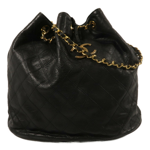 CHANEL 羊皮皮革Vintage Chain Shoulder鏈帶肩背袋