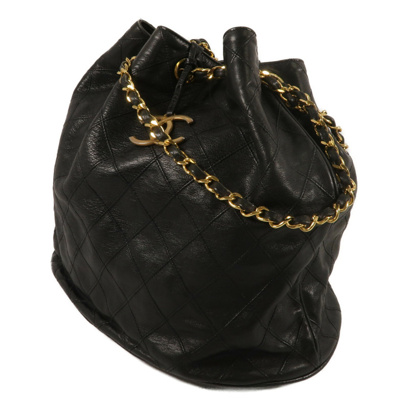 CHANEL 羊皮皮革Vintage Chain Shoulder鏈帶肩背袋-1