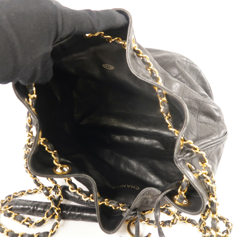 CHANEL 羊皮皮革Vintage Chain Shoulder鏈帶肩背袋-4