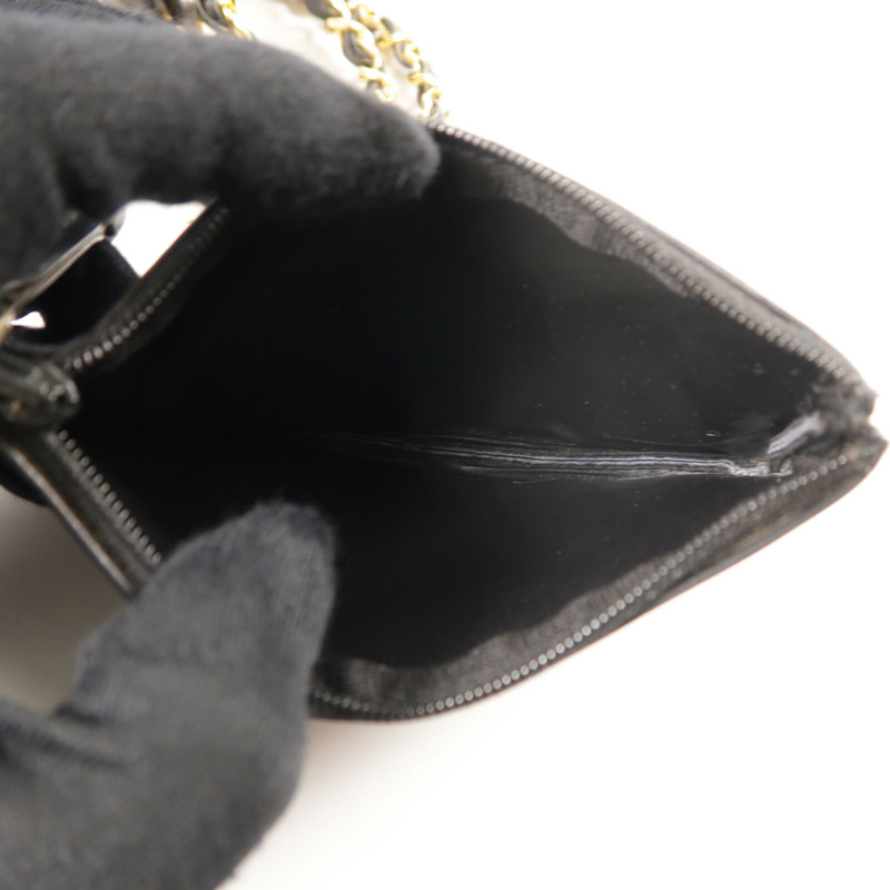 CHANEL 羊皮皮革Vintage Chain Shoulder鏈帶肩背袋-10
