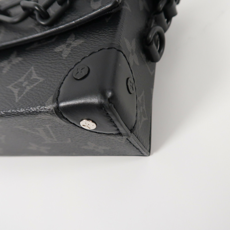 LOUIS VUITTON Monogram Eclipse Steamer肩背袋-10