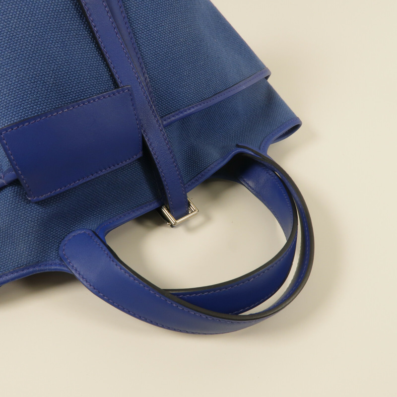 HERMES 帆布/Swift皮革Picotin PM手挽袋Blue Royal/Egee-8