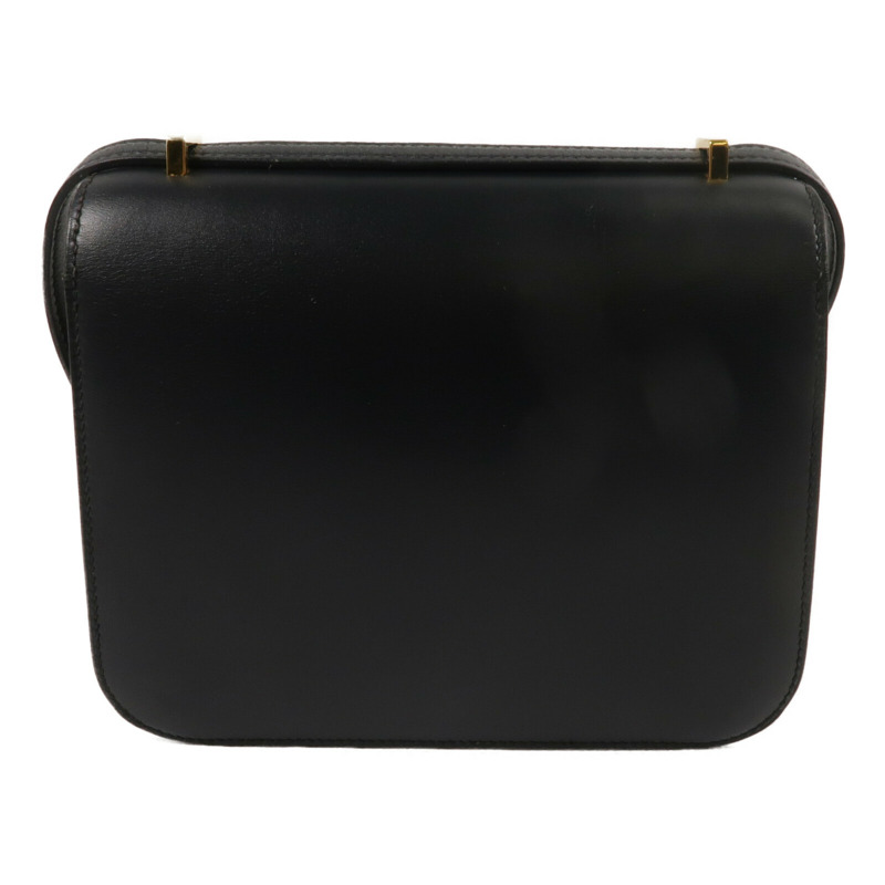 HERMES Swift皮革Constance Mini肩背袋Noir-2
