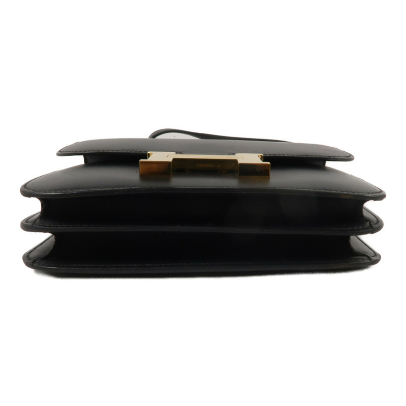 HERMES Swift皮革Constance Mini肩背袋Noir-3