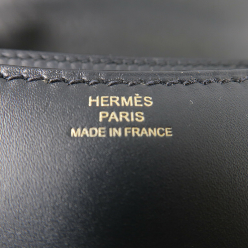 HERMES Swift皮革Constance Mini肩背袋Noir-5