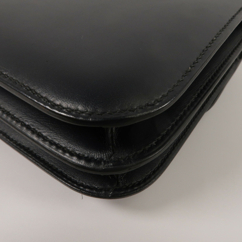HERMES Swift皮革Constance Mini肩背袋Noir-13