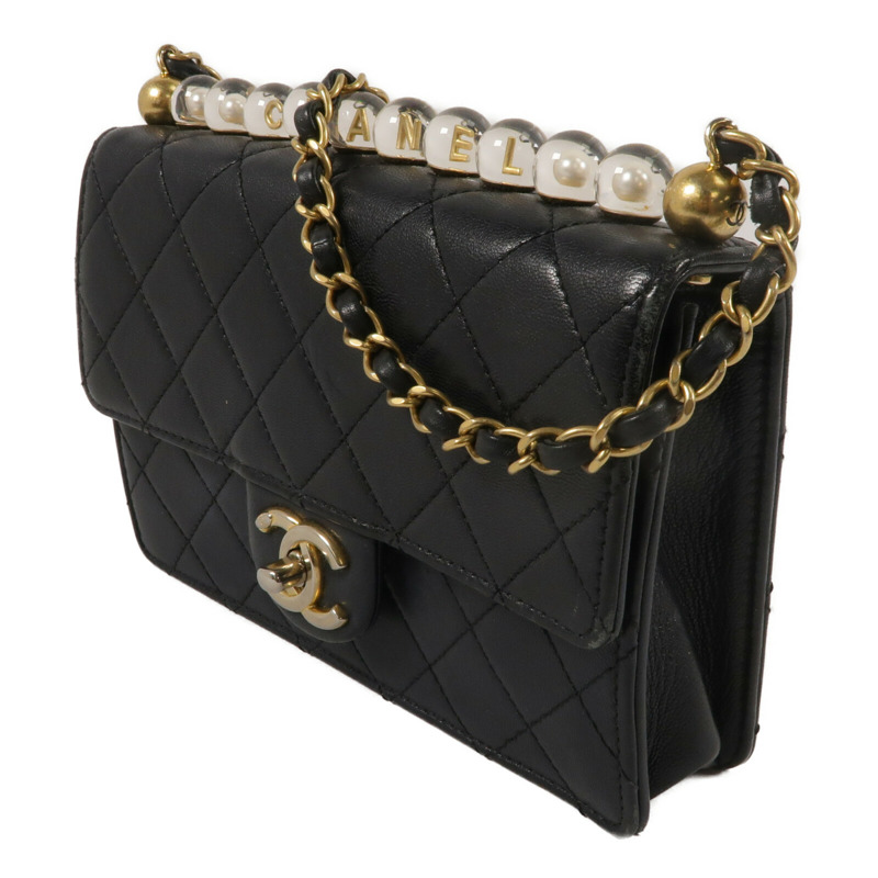 CHANEL 羊皮皮革Chain Shoulder鏈帶肩背袋-1