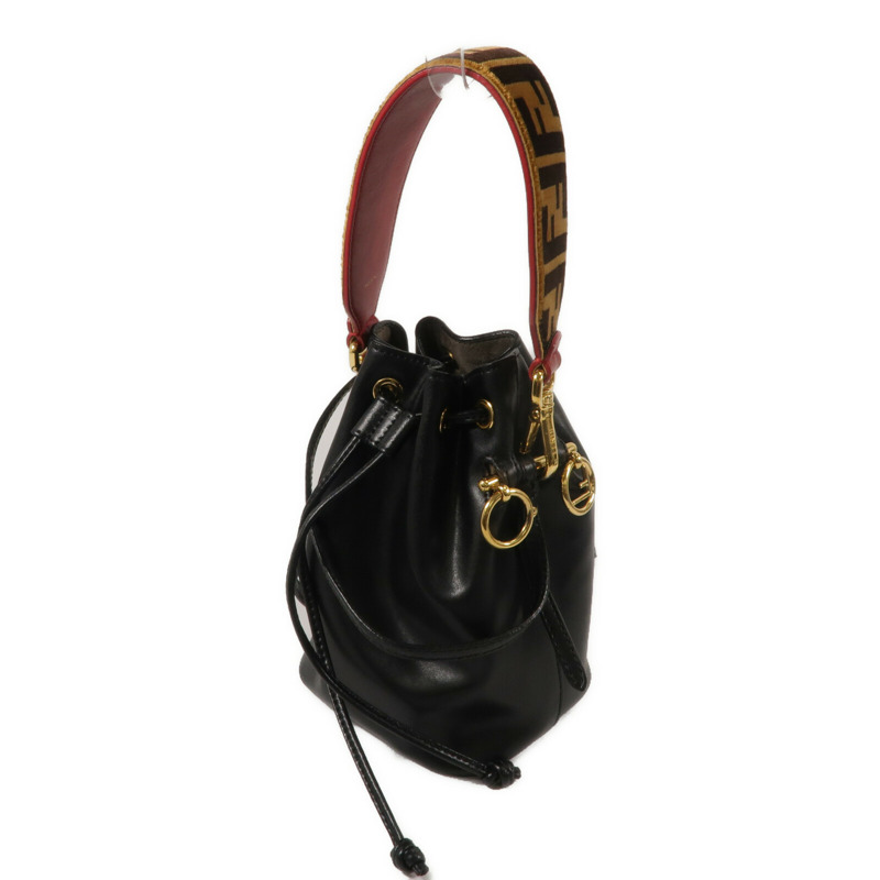 FENDI 牛皮皮革Mini Mon Tresor手挽肩背兩用袋-1