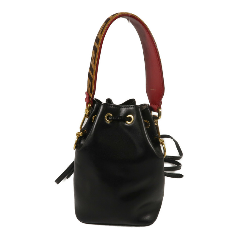 FENDI 牛皮皮革Mini Mon Tresor手挽肩背兩用袋-2