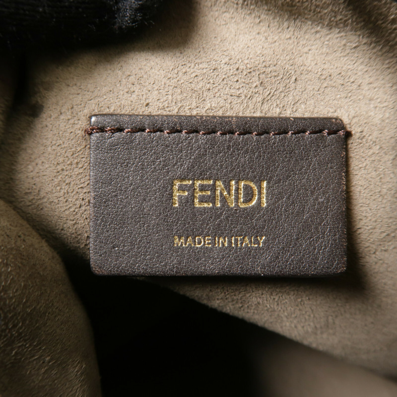 FENDI 牛皮皮革Mini Mon Tresor手挽肩背兩用袋-5
