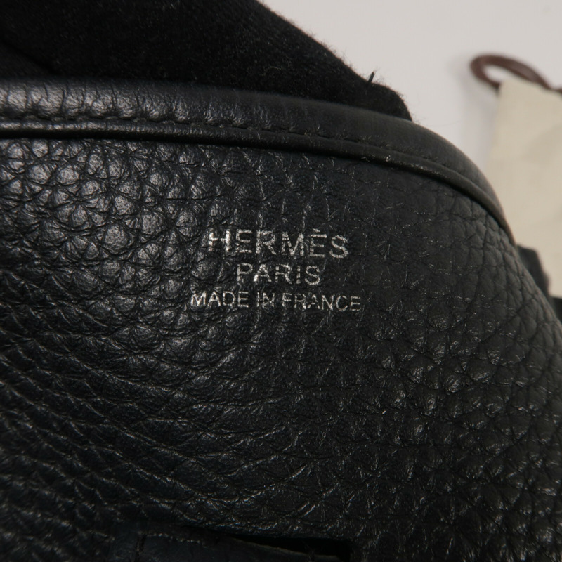 HERMES Clemence皮革Evelyne PM肩背袋Noir-5