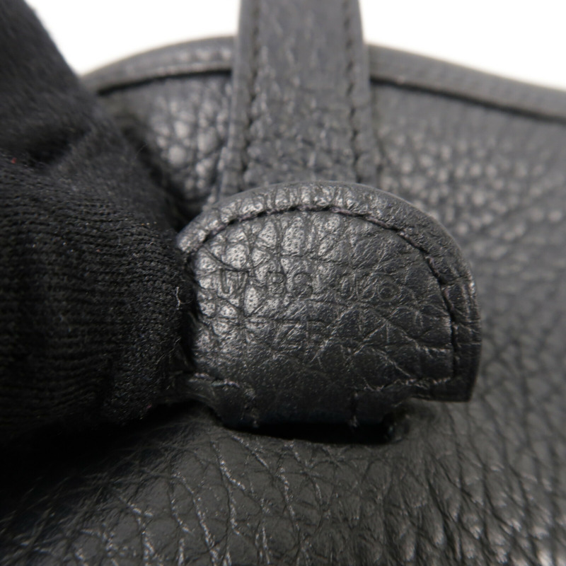 HERMES Clemence皮革Evelyne PM肩背袋Noir-6