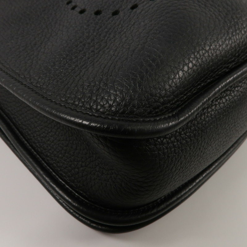 HERMES Clemence皮革Evelyne PM肩背袋Noir-9