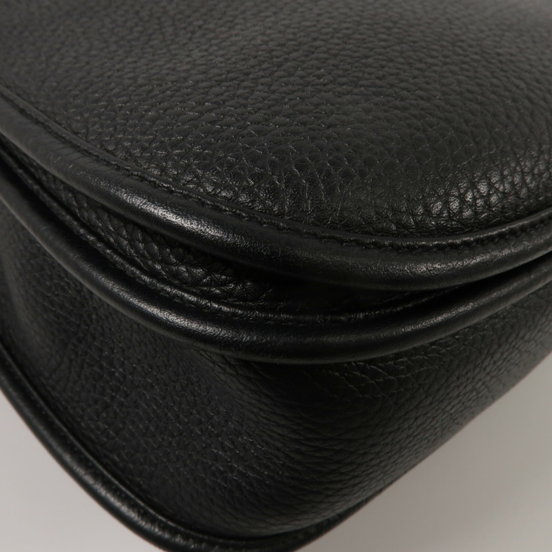 HERMES Clemence皮革Evelyne PM肩背袋Noir-11