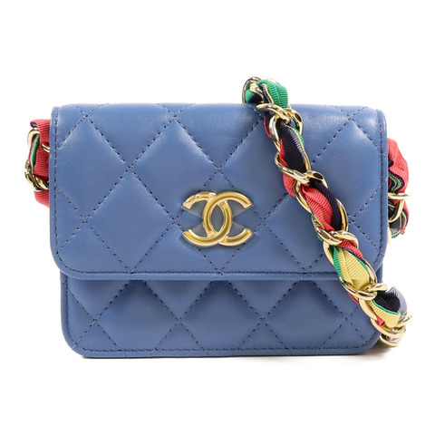 CHANEL 羊皮皮革Mini Chain Bag鏈帶肩背袋