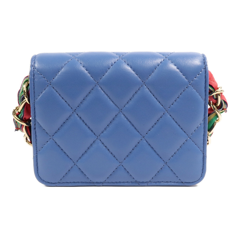 CHANEL 羊皮皮革Mini Chain Bag鏈帶肩背袋-1