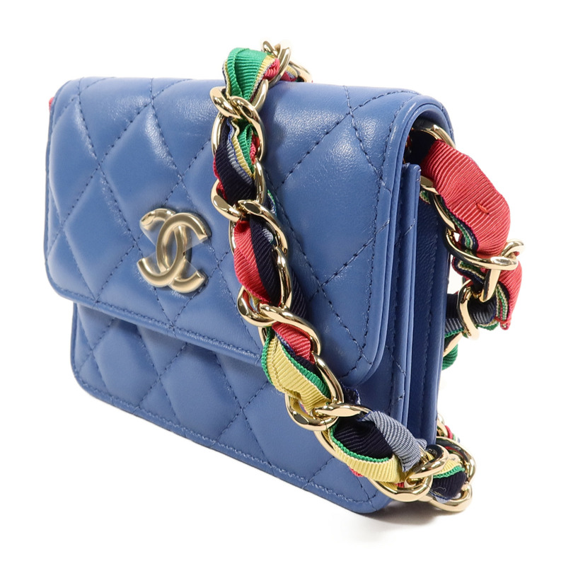 CHANEL 羊皮皮革Mini Chain Bag鏈帶肩背袋-2
