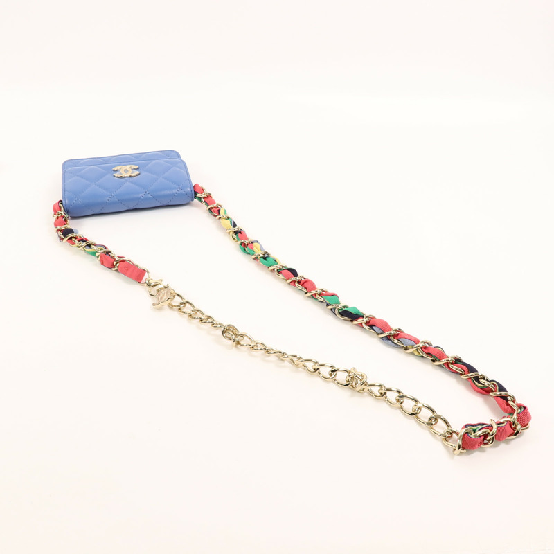 CHANEL 羊皮皮革Mini Chain Bag鏈帶肩背袋-8