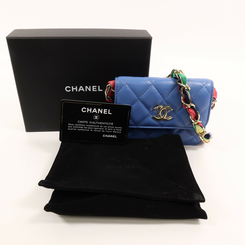 CHANEL 羊皮皮革Mini Chain Bag鏈帶肩背袋-11