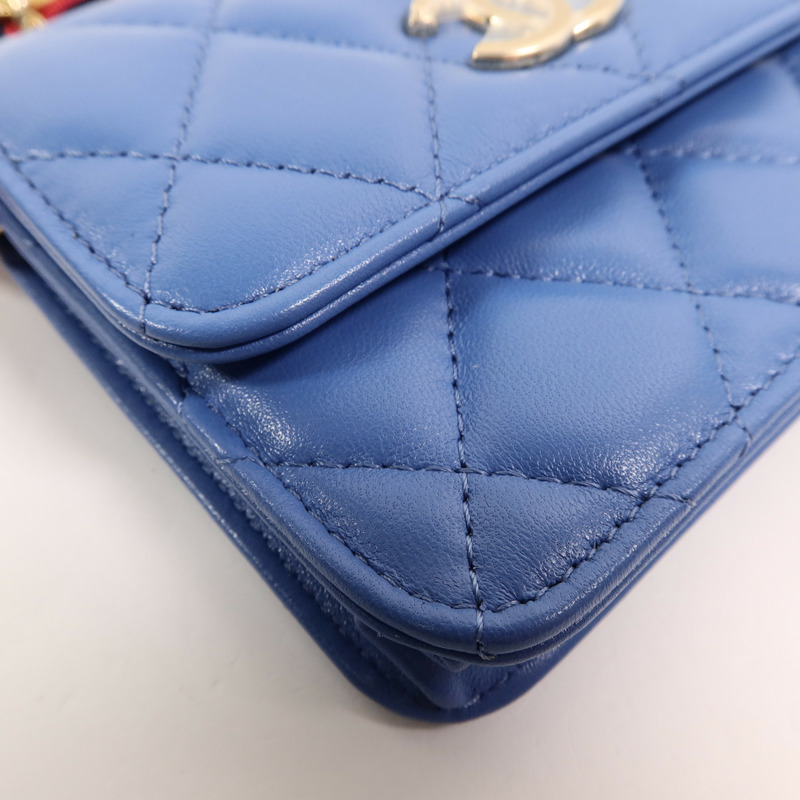 CHANEL 羊皮皮革Mini Chain Bag鏈帶肩背袋-13