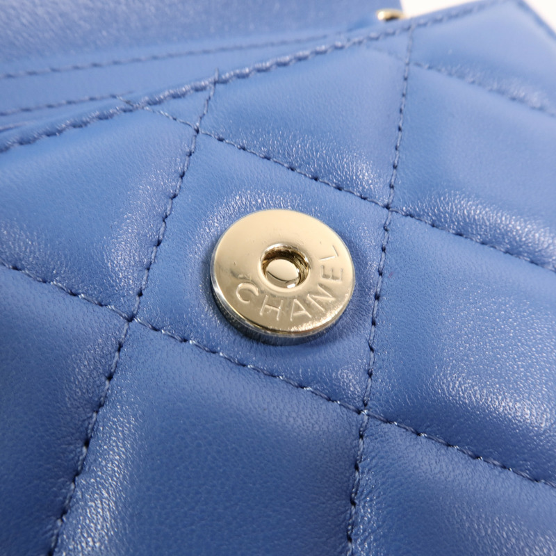 CHANEL 羊皮皮革Mini Chain Bag鏈帶肩背袋-17