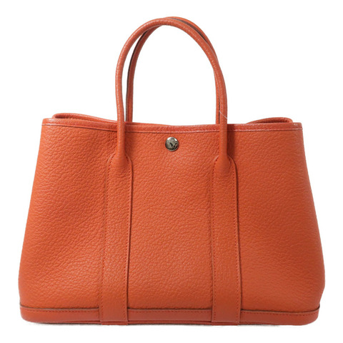HERMES Negonda皮革Garden Party TPM手挽袋Orange