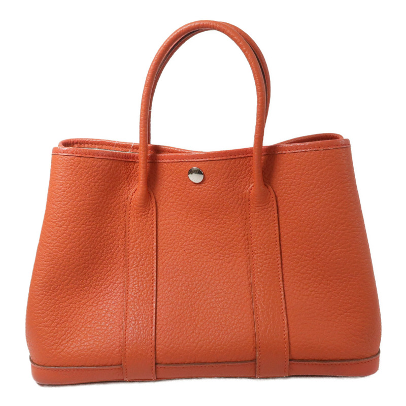HERMES Negonda皮革Garden Party TPM手挽袋Orange-1