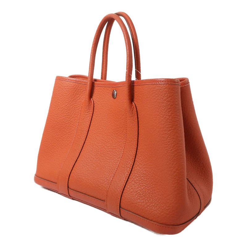 HERMES Negonda皮革Garden Party TPM手挽袋Orange-2