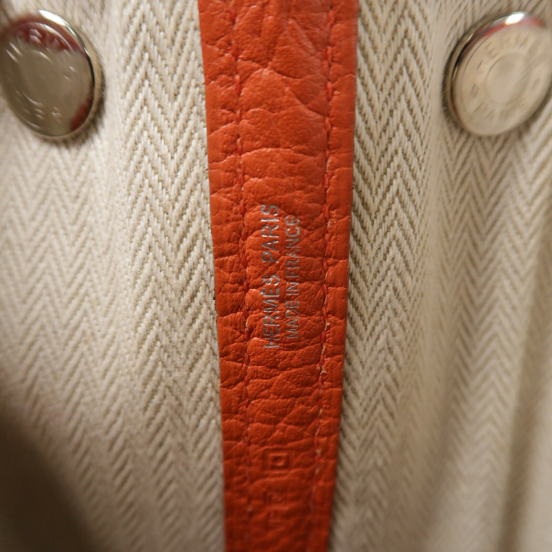 HERMES Negonda皮革Garden Party TPM手挽袋Orange-5