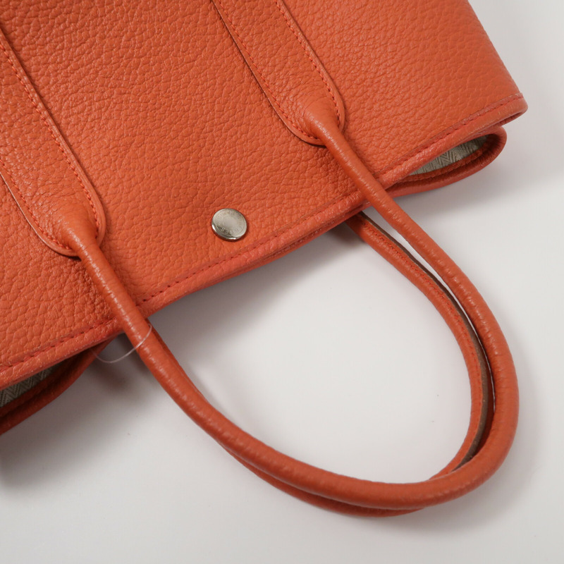 HERMES Negonda皮革Garden Party TPM手挽袋Orange-6
