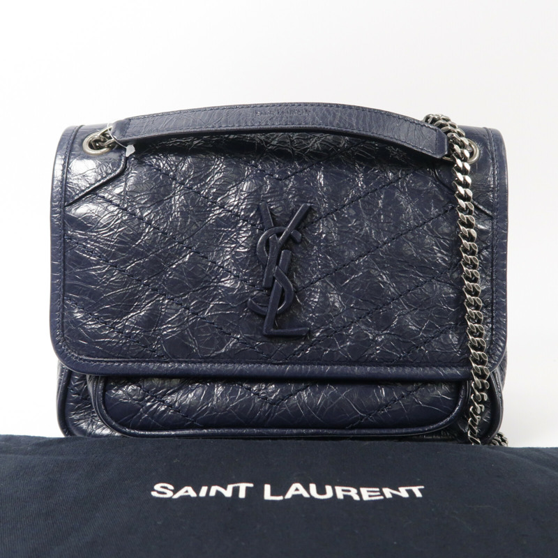 SAINT LAURENT 牛皮皮革Niki Baby鏈帶肩背袋-11