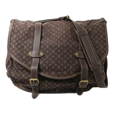 LOUIS VUITTON Monogram Mini Lin Saumur XL肩背袋