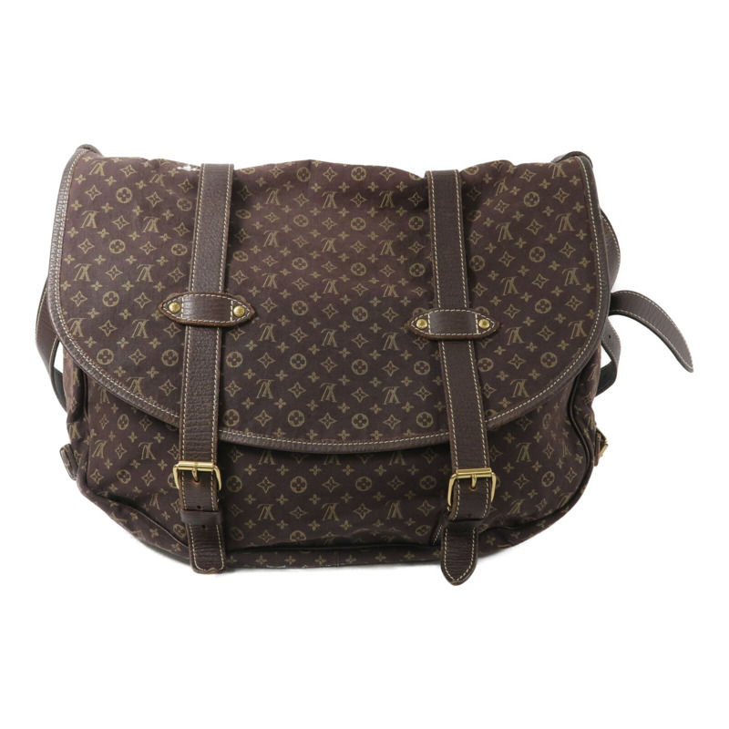 LOUIS VUITTON Monogram Mini Lin Saumur XL肩背袋-1