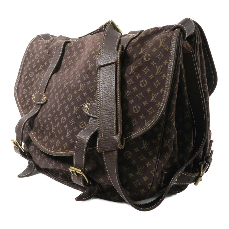 LOUIS VUITTON Monogram Mini Lin Saumur XL肩背袋-2
